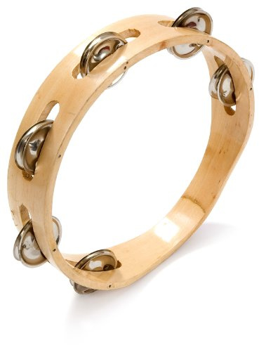 Percussion Plus PP875 Headless Tambourine, Brown, Silver, 8 inch