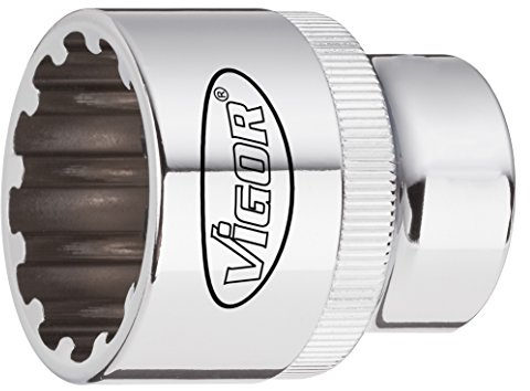 Vigor Steckschlüsseleinsatz, V1993, 1/2″, Multiprofil, SW 15 mm | 1/2 Zoll (12,5 mm) Vierkant hohl, Antrieb 1/2 Zoll (12,5 mm) Vierkant hohl, Abtrieb Multiprofil, SW 15 mm, Länge l2 38.1 mm