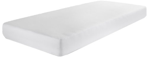 Dormisette Q186 Biber-Spannbetttuch Größe 90/190 bis 100/200 cm für Matratzen bis ca. 22 cm Höhe, weiß