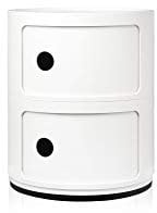 Kartell Componibili, Conteneur 2 éléments, Blanc, Base ronde