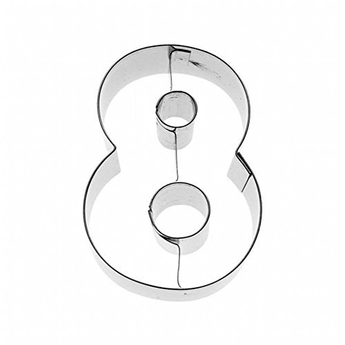 Birkmann 1010713910 Ausstechform Zahl 8, 6 cm, Kunststoff, Grau, 5 x 3 x 2 cm