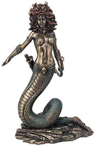 Unbekannt Medusa Dekofigur, 22 cm, bronzefarben