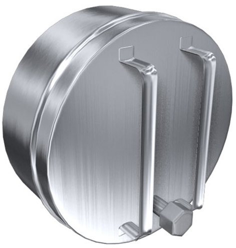 MK Schornstein, Deckel mit Kondensatablauf, Edelstahl, ø 113 mm (173 mm) Edelstahl glänzend Keine Farbe wählbar