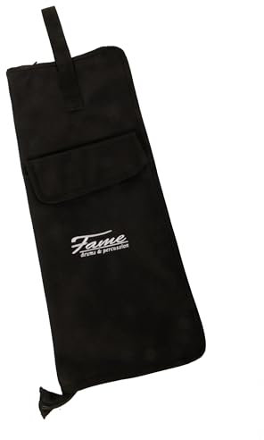 Fame StickBag, Robuste Drumstick Tasche, Nylon, Stabiler Reißverschluss, Innenfächer für Zubehör, Aufhängeschlaufe, Schwarz