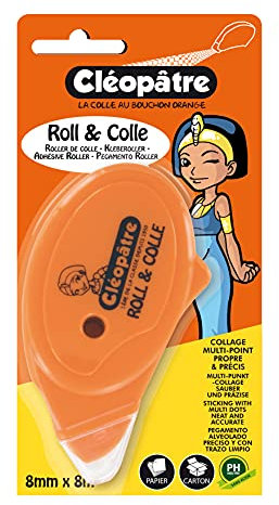 Cléopâtre - Roll & Colle - Roller de colle permanent RC8X8 Transparent 17 x 13 x 14 cm