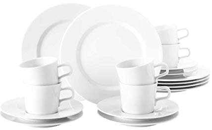 Seltmann Weiden 001.710911 No Limits weiß Kaffeeservice 18-teilig, Hartporzellan