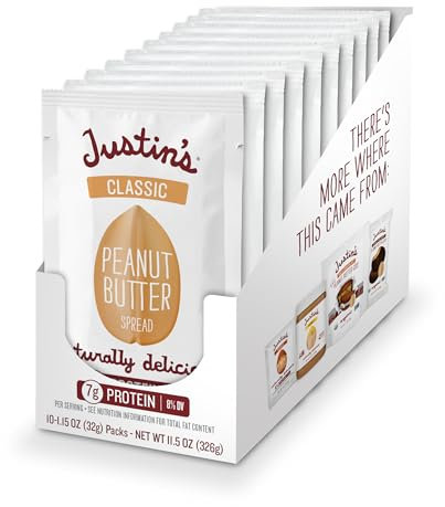Justin's Nut Butter Peanut Butter Classic 1.15Oz. (Pack Of 10)