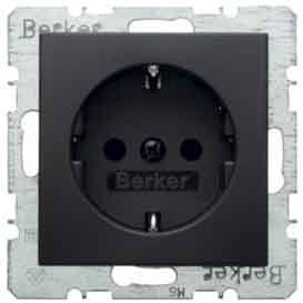 Berker Schuko-Steckdose. Schraube anthrazit Serie S1/B3/B7 Ref. 6512530030