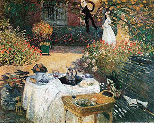 1art1 Claude Monet Poster Das Mittagessen, 1873 Kunstdruck Bild 50x40 cm