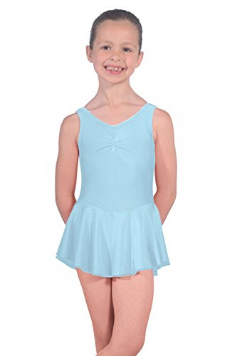 Roch Valley ISTDJ ärmelloses Ballett Trikot mit Rock Hellblau 9-10 Jahre 134-140cm (2)