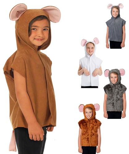 Charlie Crow Brown suede Mouse Costume for kids 3-8 Years.