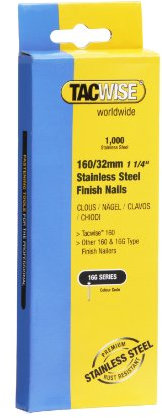 Tacwise 1096 Chiodi di Finitura in Acciaio Inossidabile Tipo 16G / 32 mm, Confezione da 1000