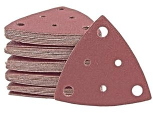 MioTools Fox Klett-Schleifblätter, 82 mm, 6-Loch, f. Deltaschleifer, Normalkorund (50 Stk.) K60
