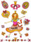 13 TLG. Set Fensterbilder - Ballerina/Prinzessin - Tänzerin - incl. Name - statisch haftend - selbstklebend + wiederverwendbar/Herzen & Schmetterlin..