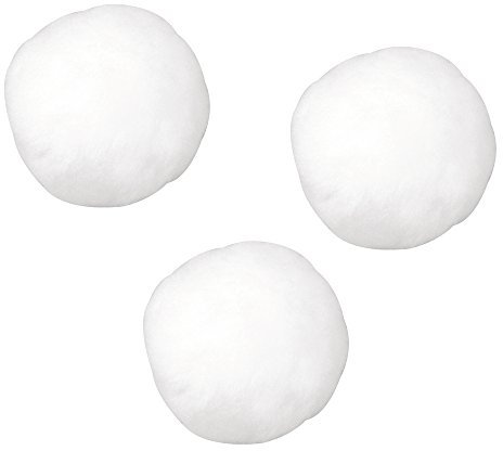 Rayher 7651202 Pompons, 15 mm, SB-Btl. 60 Stück, weiß