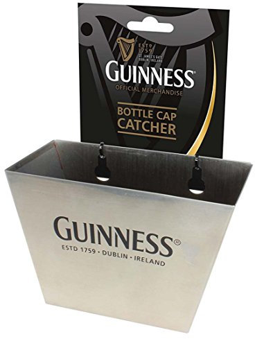 Silver Guinness Bottle Cap Catcher With Black Dublin - Ireland Text by Guinness