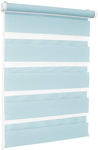 Rollmaxxx Duo-Rollo Doppelrollo Klemmfix ohne Bohren (50 x 150 cm, Blau)