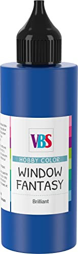 VBS Window Color 85ml Fensterfarbe Glasmalfarbe Malfarbe viele Farben Royalblau
