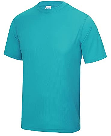 Just Cool Mens Performance Plain T-Shirt (M) (Hawaiian Blue)