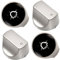 SPARES2GO Hot-Ari ix Lot de 4 boutons de commande pour four et cuisinière Hotpoint Argenté
