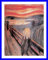 Edvard Munch Der Schrei Poster Kunstdruck Bild mit Alu Rahmen in blau