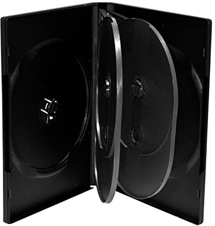 50 Custodie multiple Mediarange BOX16 187mm DVD 6 posti NERA con 2 inserti