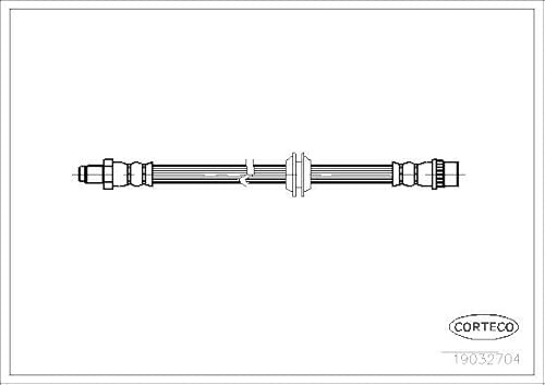 Corteco 19032704 Bremsschlauch hinten | 19032704 Kompatibel mit 75 (RJ),75 I Tourer (rj),zt,zt T