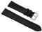 myledershop 20mm Weiches Kalbsleder Uhrenarmband Schwarz Silberfarbende Dornschließe inkl Montageanleitung