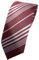 TigerTie - schmale Designer Krawatte in rot bordeaux weinrot silber grau gestreift