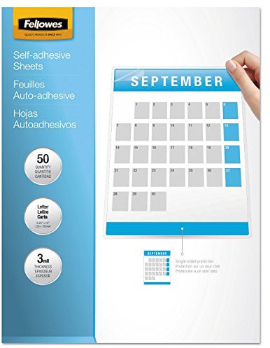 Fellowes 5221502 Selbstlaminierende Blätter, 3 mil, 11,85 x 9,13 (50 Stück)