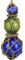 Hampton Nautical Green-Blue Japanese Ball Fishing Floats with Brown Netting Decoration Glass Buoy, 4 L x 4 W x 11 H
