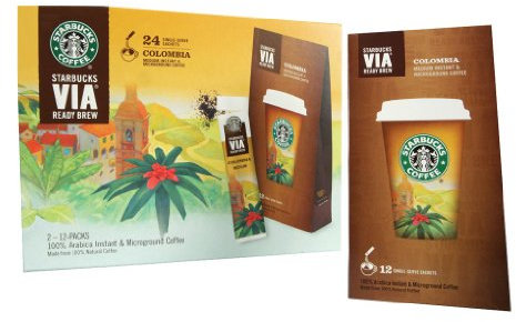 Starbucks Coffee Via Ready Brew Instant Colombian Coffee 24 Sachets Medium
