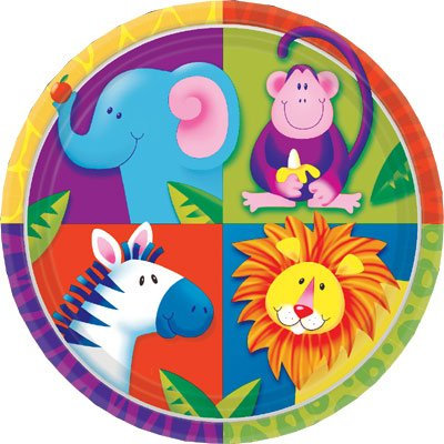 Jungle Fun Small Plates (Pack of 8)