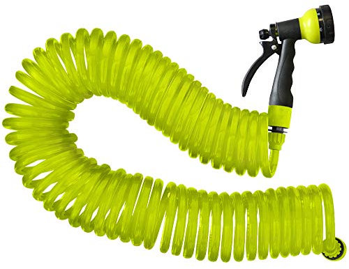 Jardibric - Tuyau d'Arrosage Serpentin Souple en PU - 15 m de Résistance et de Confort pour un Arrosage Précis de Votre Jardin