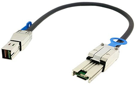 Cablecc externes Mini-SAS 4X SFF-8088 auf Mini-SAS High Density HD SFF-8644 Daten-Server-Raid-Kabel, 50 cm