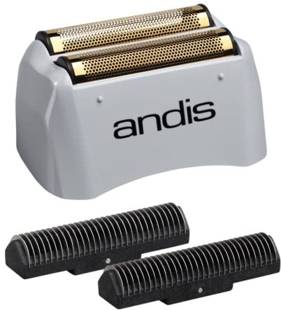Andis – 17155, Pro Shaver Ersatzfolie und Cutter – kompatibel mit Andis-Modellen, superweiche Gold-Titan-Cutter – für enge Schnitte, glatte Rasur, keine Stöße oder Irritationen, Zero Finish – Schwarz