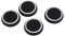 HSL Silicone Thumbsticks Joystick Caps Cover for PS3/PS4/XBOX ONE/XBOX 360 Wireless Controllers 2 Pair/White and Black
