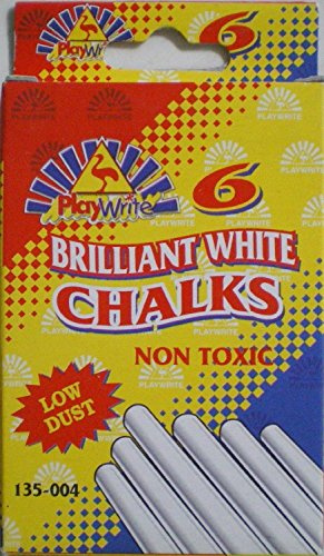 Playwrite Brilliant White Chalks 6 Pack