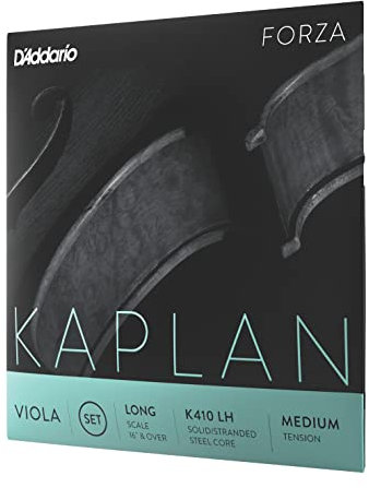 D'Addario Kaplan Forza Viola-Saiten - Vollständiger Satz - K410 LH - Violasaiten - Lange Skala, Hohe Spannung