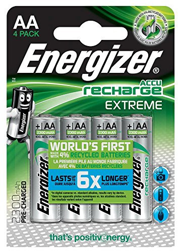 Dynamic Power Energizer 635730 Lot de 4 piles Ni-MH AA 2300 mAh