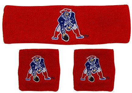 NFL Armband Haarband 3-teiliges Set mit Team Logo, rot, Einheitsgröße