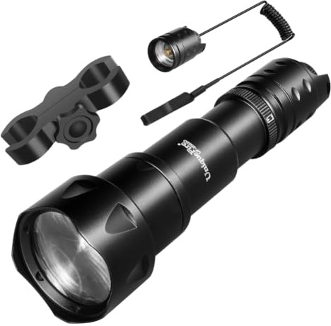 UniqueFire 2002D Infrared LED Torch, Infrared Light IR 850NM Wavelength Flashlight, Invisible Light for Use with Night Vision Devices Only, Adjustable Focus, Dimmable