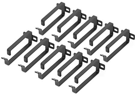 DIGITUS Kabel-Führungsbügel 44 x 100 mm - 10 Stück - Netzwerk-Schrank 19-Zoll - Kabel-Management - Schwarz