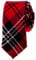 TopTie Schottenkaro Krawatte Unisex Retro Krawatte Schwarz und Rot Tie für Hochzeit Business