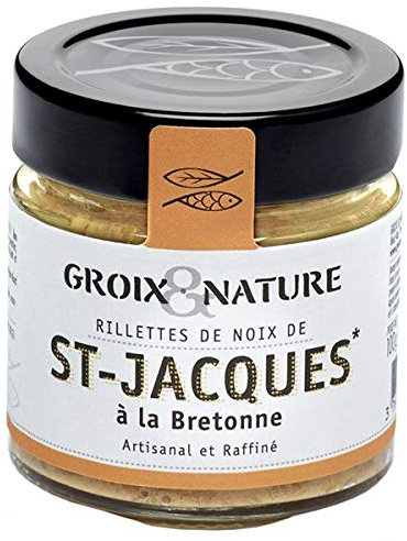 Groix et Nature, Französische Feinkost, Jakobsmuschel Rillette, bretonische Art, 100 g
