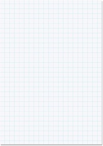 Rhino A4 Loose Leaf Squared Paper, 500 Sheets / 1000 Pages, 10mm Squared Paper, 1-Pack, Unpunched, School & Office Stationery Supplies