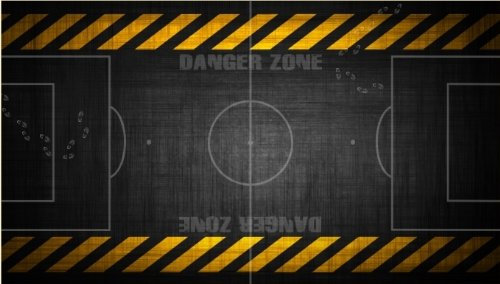 Stikkipix Kickertisch-Zubehör - Spielfeldfolie Motiv Dangerzone - Kicker Zubehör Dangerzone - KTM01