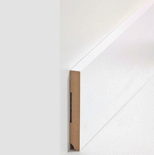 25 Meter Südbrock Fußleisten / Sockelleisten Göttingen (MDF foliert / 721.1080) - weiß