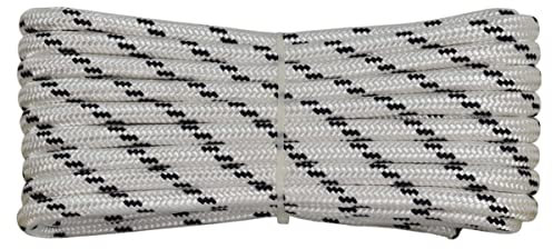 Corderie Italiane 006000754 Treccia mare multiuso giardino e fai da te, stabilizzato ai raggi U.V. resistente a intemperie e agenti atmosferici, 12 mm, 10 mt, colore bianco con spia blu