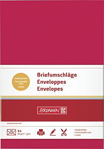 Brunnen 105125624 Briefumschlag Universalpapier, B6, mittelrot